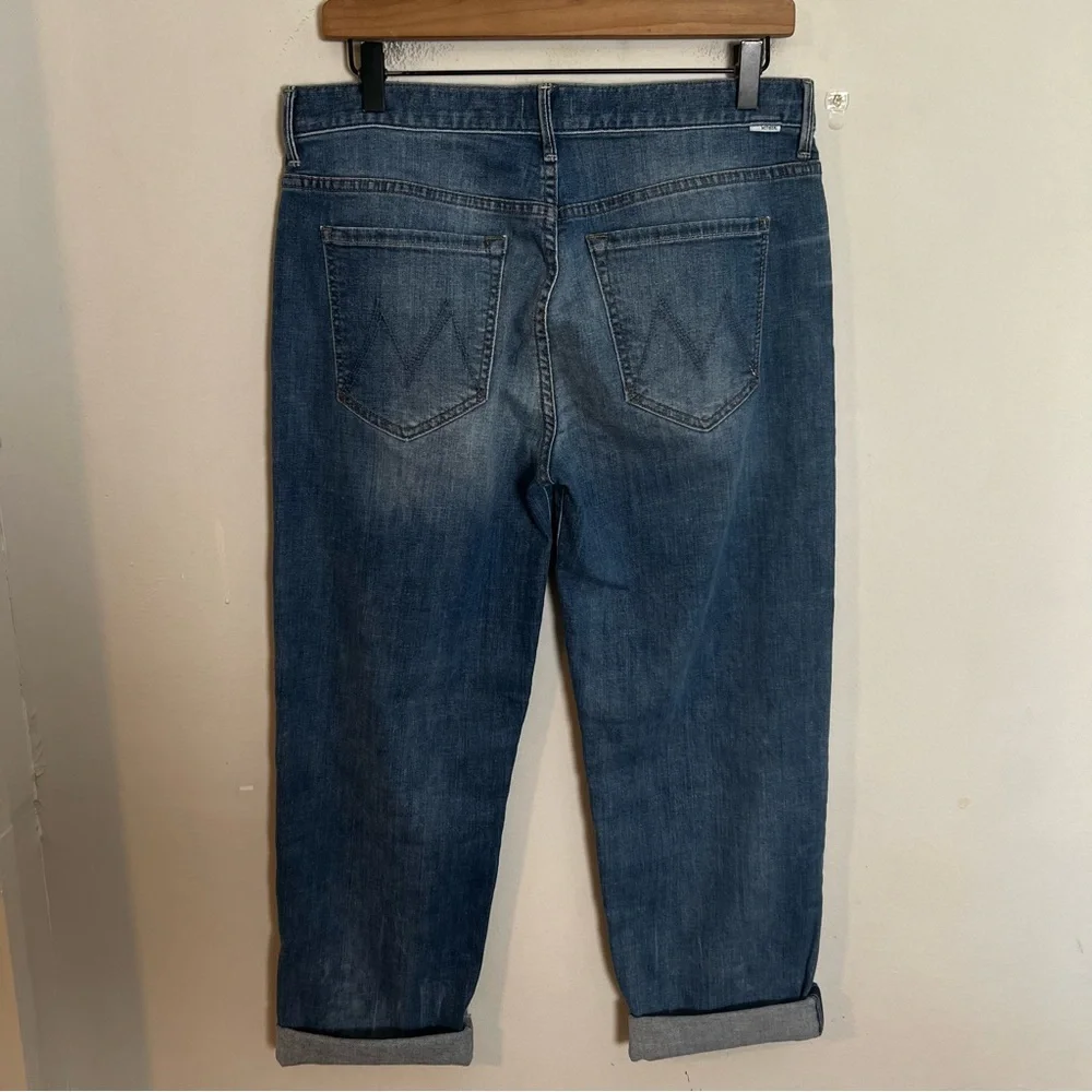 MOTHER- The Brother Getting Rowdy Blue Jeans Denim Stained Button Fly - Picture 4 of 8